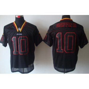 Nike Washington Redskins #10 Robert Griffin III Lights Out Black Elite Jersey