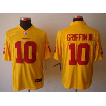 Nike Washington Redskins #10 Robert Griffin III Yellow Limited Jersey