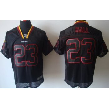 Nike Washington Redskins #23 DeAngelo Hall Lights Out Black Elite Jersey