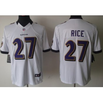 Nike Baltimore Ravens #27 Ray Rice White Limited Jersey