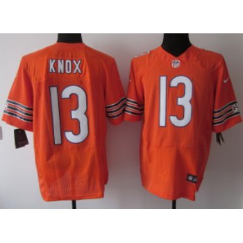 Nike Chicago Bears #13 Johnny Knox Orange Elite Jersey