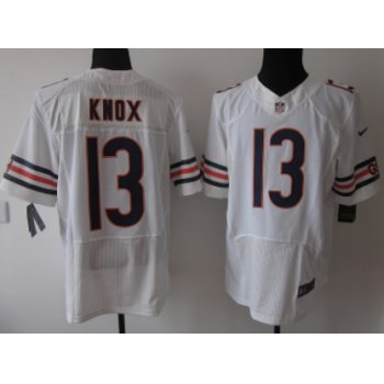 Nike Chicago Bears #13 Johnny Knox White Elite Jersey