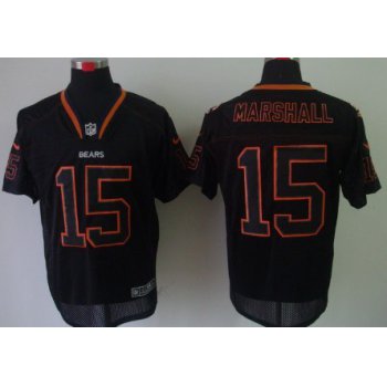 Nike Chicago Bears #15 Brandon Marshall Lights Out Black Elite Jersey