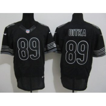 Nike Chicago Bears #89 Mike Ditka Black Elite Jersey