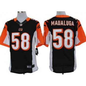 Nike Cincinnati Bengals #58 Rey Maualuga Black Elite Jersey