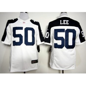 Nike Dallas Cowboys #50 Sean Lee White Thanksgiving Limited Jersey