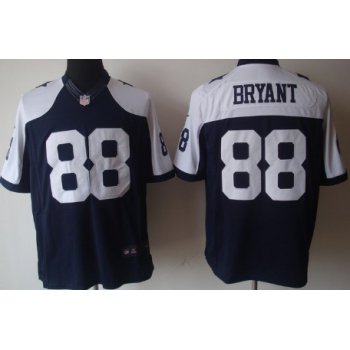 Nike Dallas Cowboys #88 Dez Bryant Blue Thanksgiving Limited Jersey