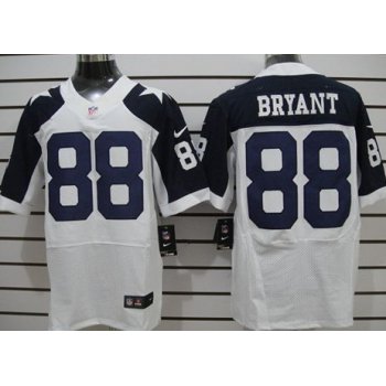 Nike Dallas Cowboys #88 Dez Bryant White Thanksgiving Elite Jersey