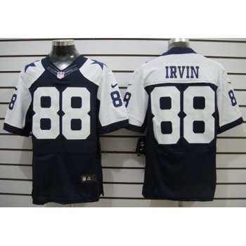 Nike Dallas Cowboys #88 Michael Irvin Blue Thanksgiving Elite Jersey