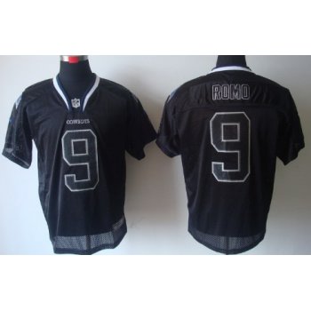 Nike Dallas Cowboys #9 Tony Romo Lights Out Black Elite Jersey