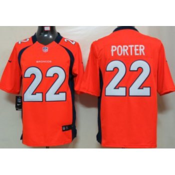 Nike Denver Broncos #22 Tracy Porter Orange Limited Jersey