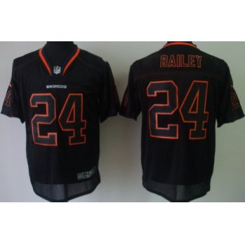 Nike Denver Broncos #24 Champ Bailey Lights Out Black Elite Jersey