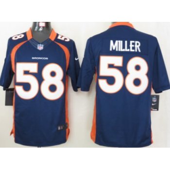 Nike Denver Broncos #58 Von Miller Blue Limited Jersey