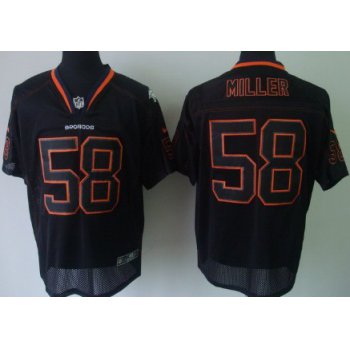 Nike Denver Broncos #58 Von Miller Lights Out Black Elite Jersey