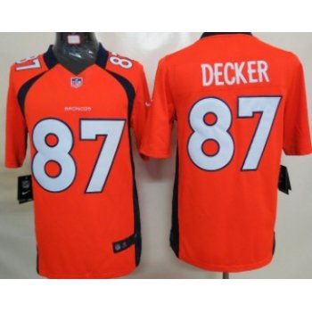 Nike Denver Broncos #87 Eric Decker Orange Limited Jersey