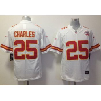 Nike Kansas City Chiefs #25 Jamaal Charles White Limited Jersey