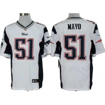 Nike New England Patriots #51 Jerod Mayo White Elite Jersey