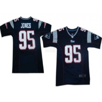 Nike New England Patriots #95 Chandler Jones Blue Elite Jersey