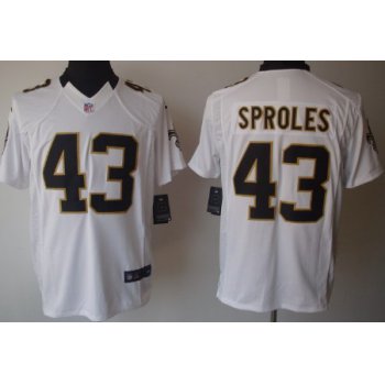 Nike New Orleans Saints #43 Darren Sproles White Limited Jersey