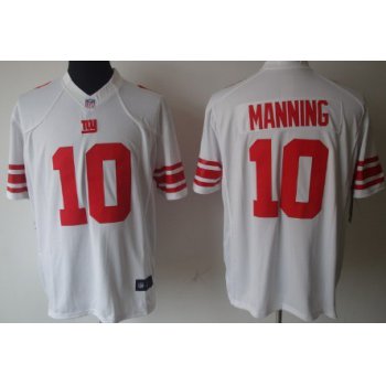 Nike New York Giants #10 Eli Manning White Limited Jersey