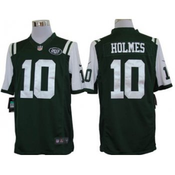 Nike New York Jets #10 Santonio Holmes Green Limited Jersey