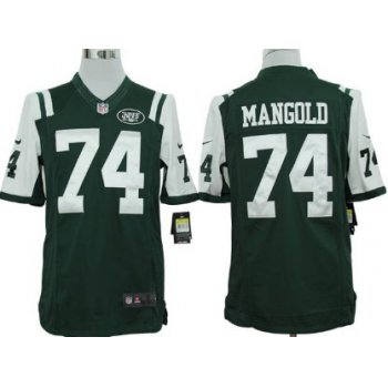 Nike New York Jets #74 Nick Mangold Green Limited Jersey