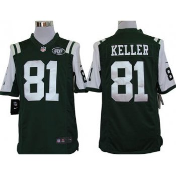 Nike New York Jets #81 Dustin Keller Green Limited Jersey