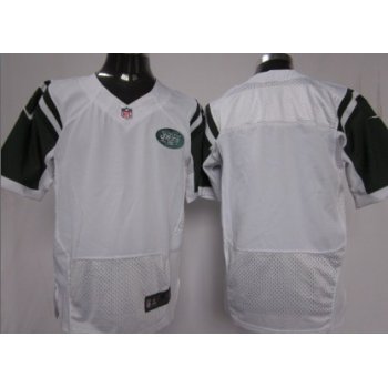 Nike New York Jets Blank White Elite Jersey