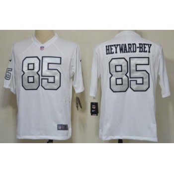 Nike Oakland Raiders #85 Darrius Heyward-Bey White With Silvery Game Jersey