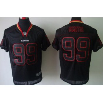 Nike San Francisco 49ers #99 Aldon Smith Lights Out Black Elite Jersey