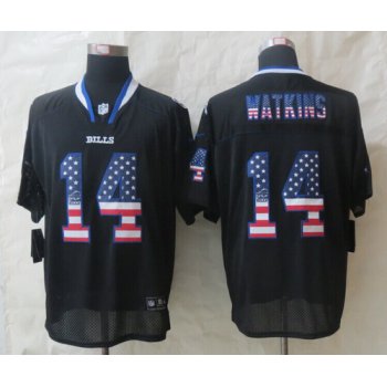 Nike Buffalo Bills #14 Sammy Watkins 2014 USA Flag Fashion Black Elite Jersey