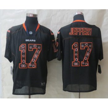 Nike Chicago Bears #17 Alshon Jeffery Lights Out Black Ornamented Elite Jersey