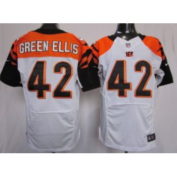 Nike Cincinnati Bengals #42 BenJarvus Green-Ellis White Elite Jersey