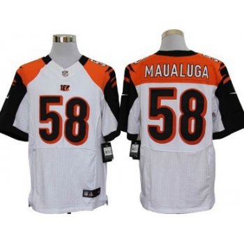 Nike Cincinnati Bengals #58 Rey Maualuga White Elite Jersey