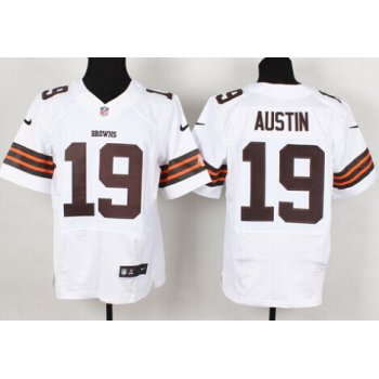 Nike Cleveland Browns #19 Miles Austin White Elite Jersey