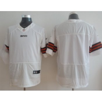 Nike Cleveland Browns Blank White Elite Jersey