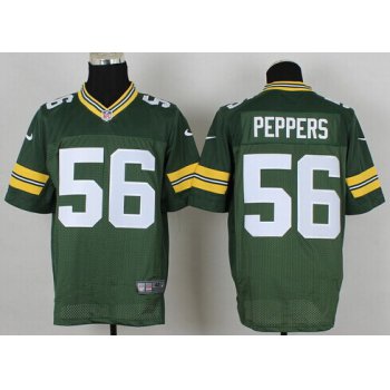 Nike Green Bay Packers #56 Julius Peppers Green Elite Jersey