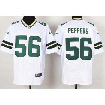 Nike Green Bay Packers #56 Julius Peppers White Elite Jersey