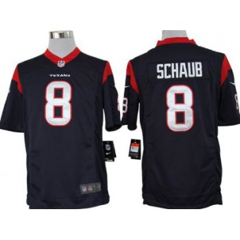 Nike Houston Texans #8 Matt Schaub Blue Limited Jersey