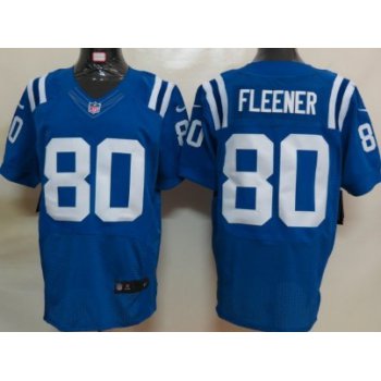 Nike Indianapolis Colts #80 Coby Fleener Blue Elite Jersey