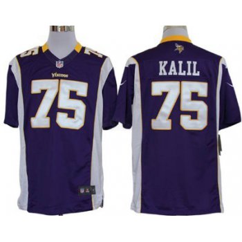 Nike Minnesota Vikings #75 Matt Kalil Purple Limited Jersey