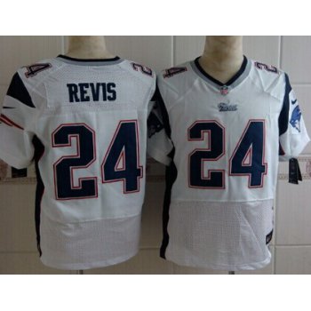 Nike New England Patriots #24 Darrelle Revis White Elite Jersey