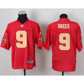 Nike New Orleans Saints #9 Drew Brees 2014 QB Red Elite Jersey