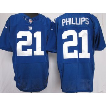 Nike New York Giants #21 Kenny Phillips Blue Elite Jersey