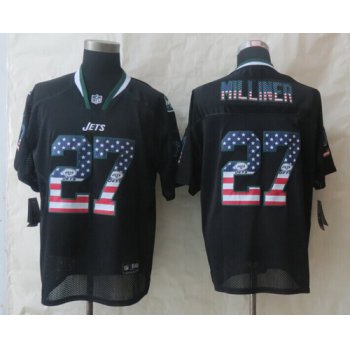 Nike New York Jets #27 Dee Milliner 2014 USA Flag Fashion Black Elite Jersey