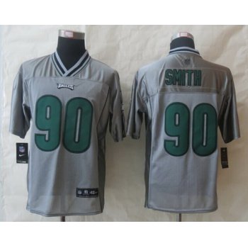 Nike Philadelphia Eagles #90 Marcus Smith 2013 Gray Vapor Elite Jersey