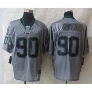 Nike Philadelphia Eagles #90 Marcus Smith Lights Out Gray Elite Jersey