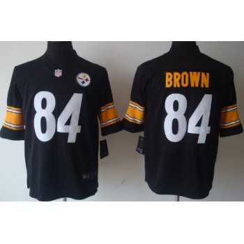 Nike Pittsburgh Steelers #84 Antonio Brown Black Limited Jersey