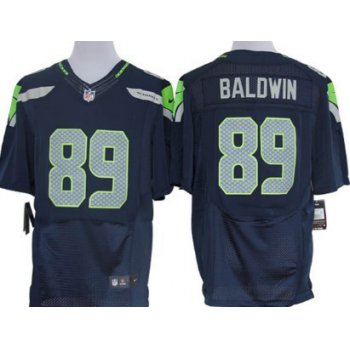 Nike Seattle Seahawks #89 Doug Baldwin Navy Blue Elite Jersey