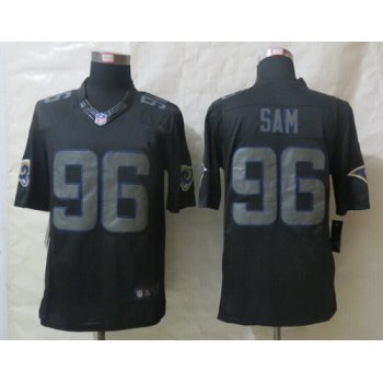 Nike St. Louis Rams #96 Michael Sam Black Impact Limited Jersey